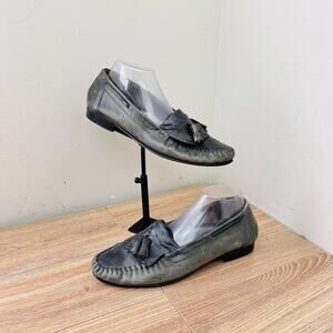 Playboy Gray Leather Loafers Men’s Size 9.5
